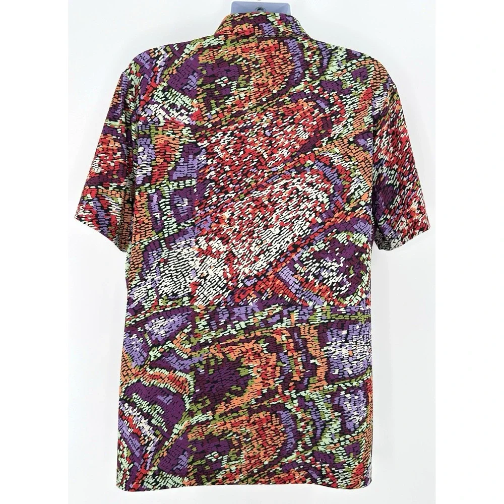 Good Good Golf Polo Men XL Multicolor Abstract Performance Stretch‎ Shirt